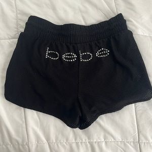 Black mesh shorts